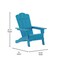 Flash Furniture Blue Adirondack Patio Chairs with Cupholder, 4PK 4-LE-HMP-1044-10-BL-GG - alternate 6